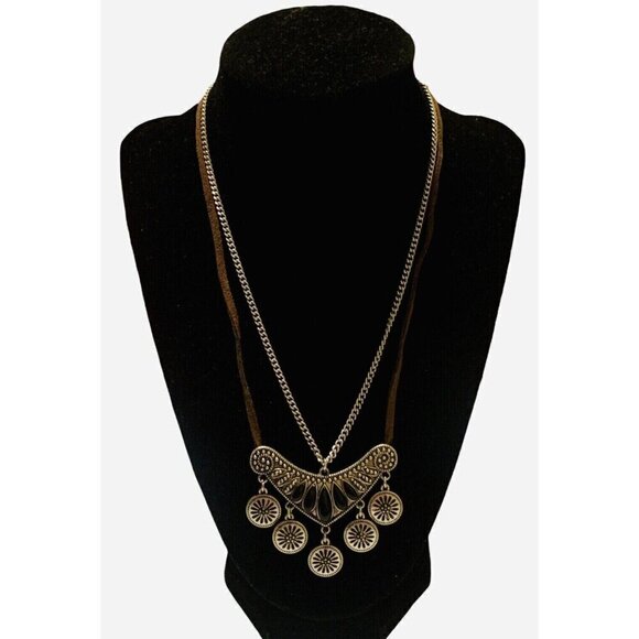 MIA Jewelry - Mia Inspirations Earrings 10" Necklace Set Boho Style Black